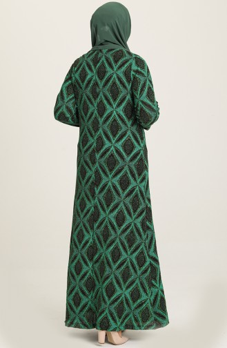Emerald Green Hijab Evening Dress 2023-01