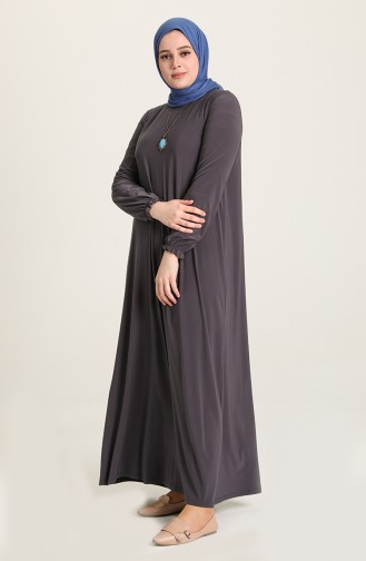 Gray Hijab Dress 80060-02