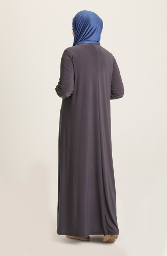 Grau Hijab Kleider 80060-02