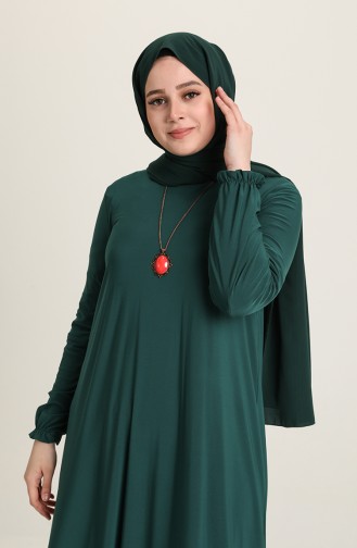 Smaragdgrün Hijab Kleider 80060-04