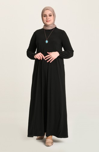 Black Hijab Dress 80060-05