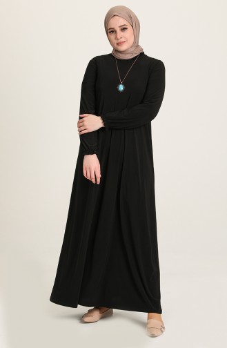 Black Hijab Dress 80060-05