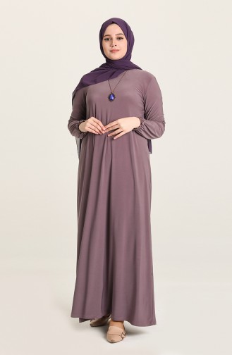 Beige-Rose Hijab Kleider 80060-06