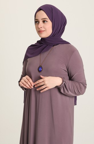 Beige-Rose Hijab Kleider 80060-06
