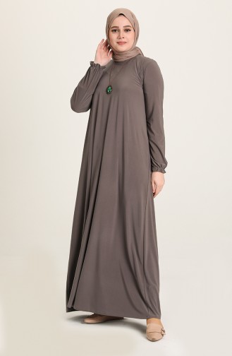 Dunkel-Nerz Hijab Kleider 80060-07