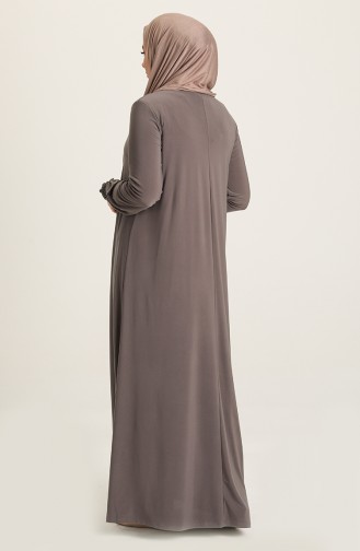 Dunkel-Nerz Hijab Kleider 80060-07