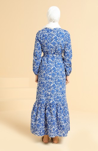 Blue Hijab Dress 2062-04