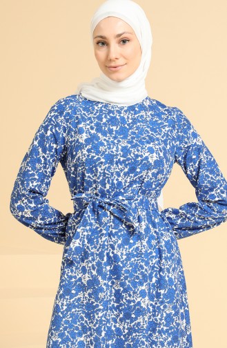 Blue Hijab Dress 2062-04