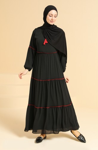Black Hijab Dress 0805-03