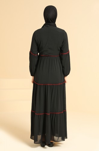 Black Hijab Dress 0805-03