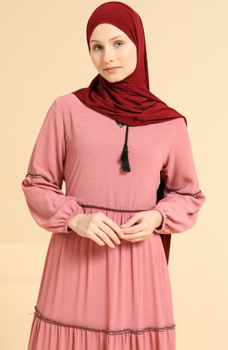 Dusty Rose Hijab Dress 0805-05