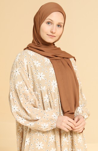 Beige Hijab Kleider 0808-05