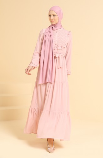Powder Hijab Dress 0816-04