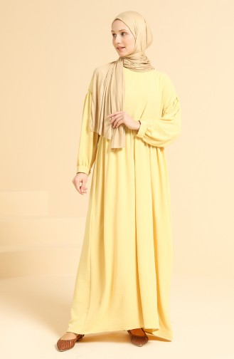 Yellow Hijab Dress 0831-01