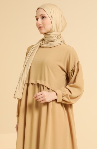 Camel Hijab Dress 0831-02