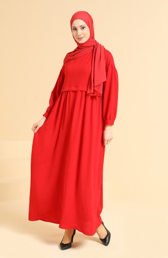 Red Hijab Dress 0831-03