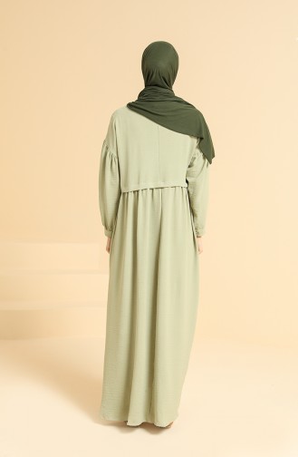 Green Almond Hijab Dress 0831-05