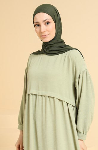 Green Almond Hijab Dress 0831-05