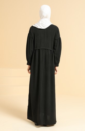 Black Hijab Dress 0831-06