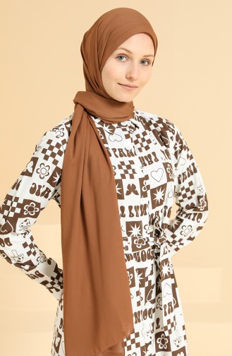 Brown Hijab Dress 0841B-01