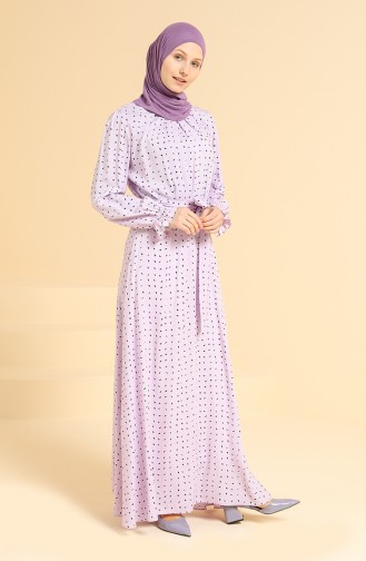 Lila Hijab Kleider 60235-01