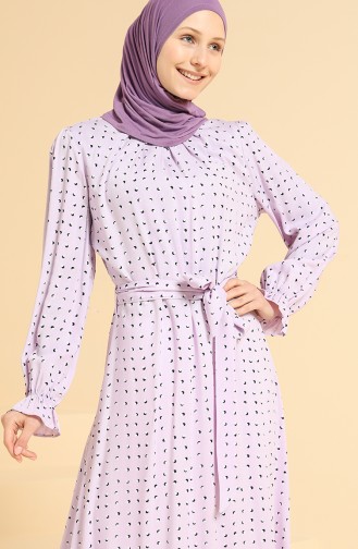 Lila Hijab Kleider 60235-01