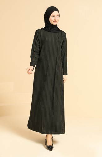 Khaki Hijab Dress 0421-05