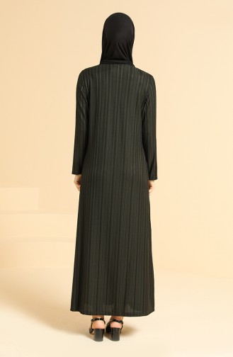 Khaki Hijab Dress 0421-05