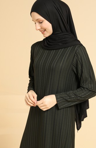 Khaki Hijab Kleider 0421-05