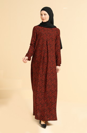 Robe Hijab Couleur Brun 3302-05