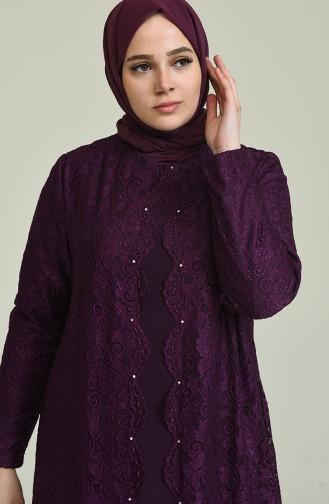 Purple İslamitische Avondjurk 6004A-02