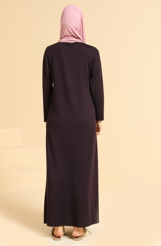 Robe Hijab Pourpre 0420-01