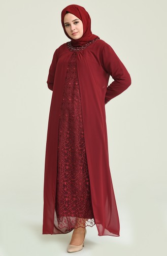 Habillé Hijab Bordeaux 2204-03