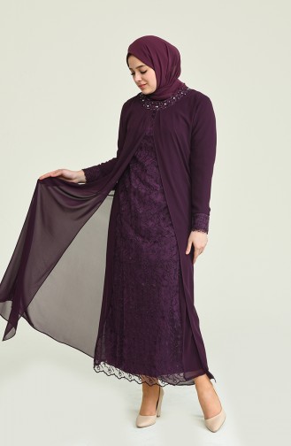 Habillé Hijab Pourpre 2204-04