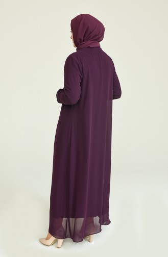Lila Hijab-Abendkleider 2204-04
