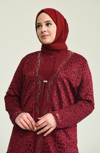 Habillé Hijab Bordeaux 2208-01