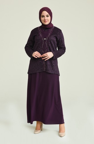 Habillé Hijab Pourpre 2208-02