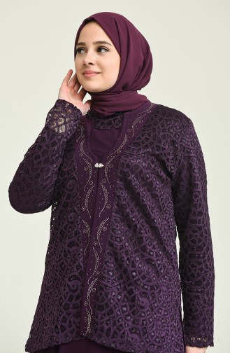 Purple İslamitische Avondjurk 2208-02