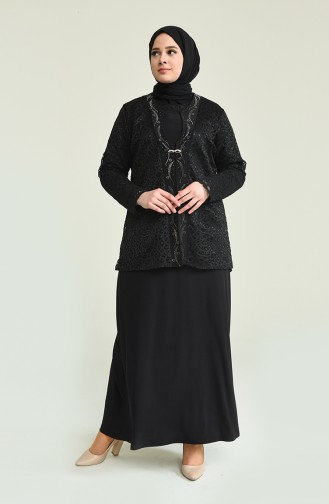 Habillé Hijab Noir 2208-04