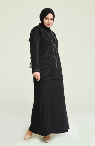 Black İslamitische Avondjurk 2208-04