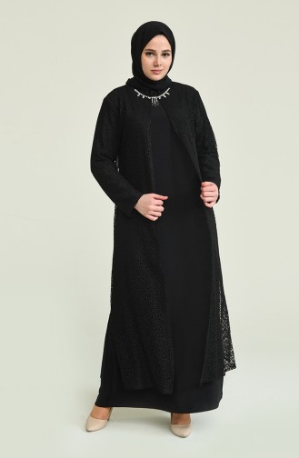 Habillé Hijab Noir 2220-02