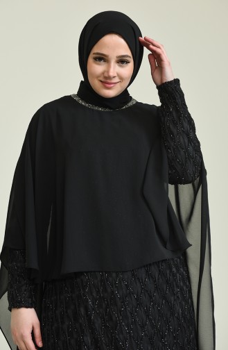 Habillé Hijab Noir 2222-02