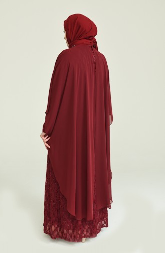 Habillé Hijab Bordeaux 2222-03
