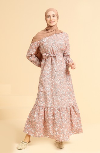 Dusty Rose Hijab Dress 2062-02