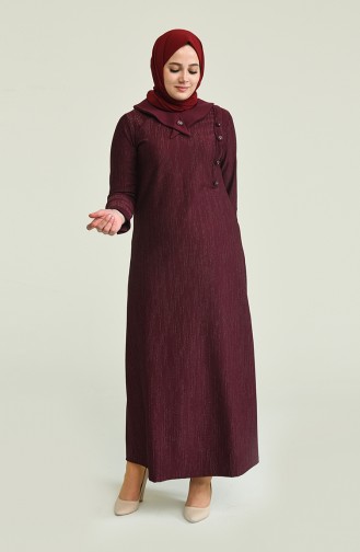 Claret red İslamitische Jurk 4490-04