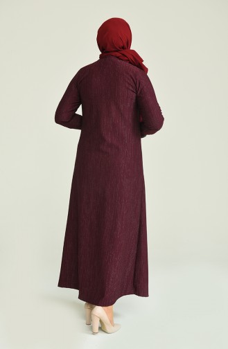 Claret red İslamitische Jurk 4490-04