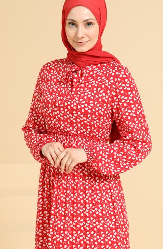 Patterned Dress 60217-02 Red 60217-02