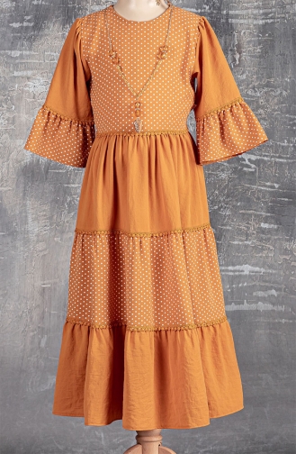 Mustard Children`s Dress 2247A-02