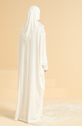 Oyya Robe de Prière en Coton Anti-transpirant 238414-04 Ecru Couleur Or 238414-04