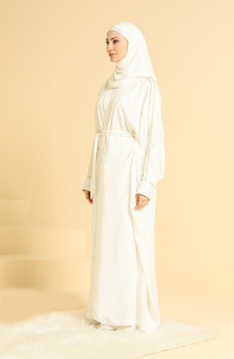 Oyya Robe de Prière en Coton Anti-transpirant 238414-04 Ecru Couleur Or 238414-04